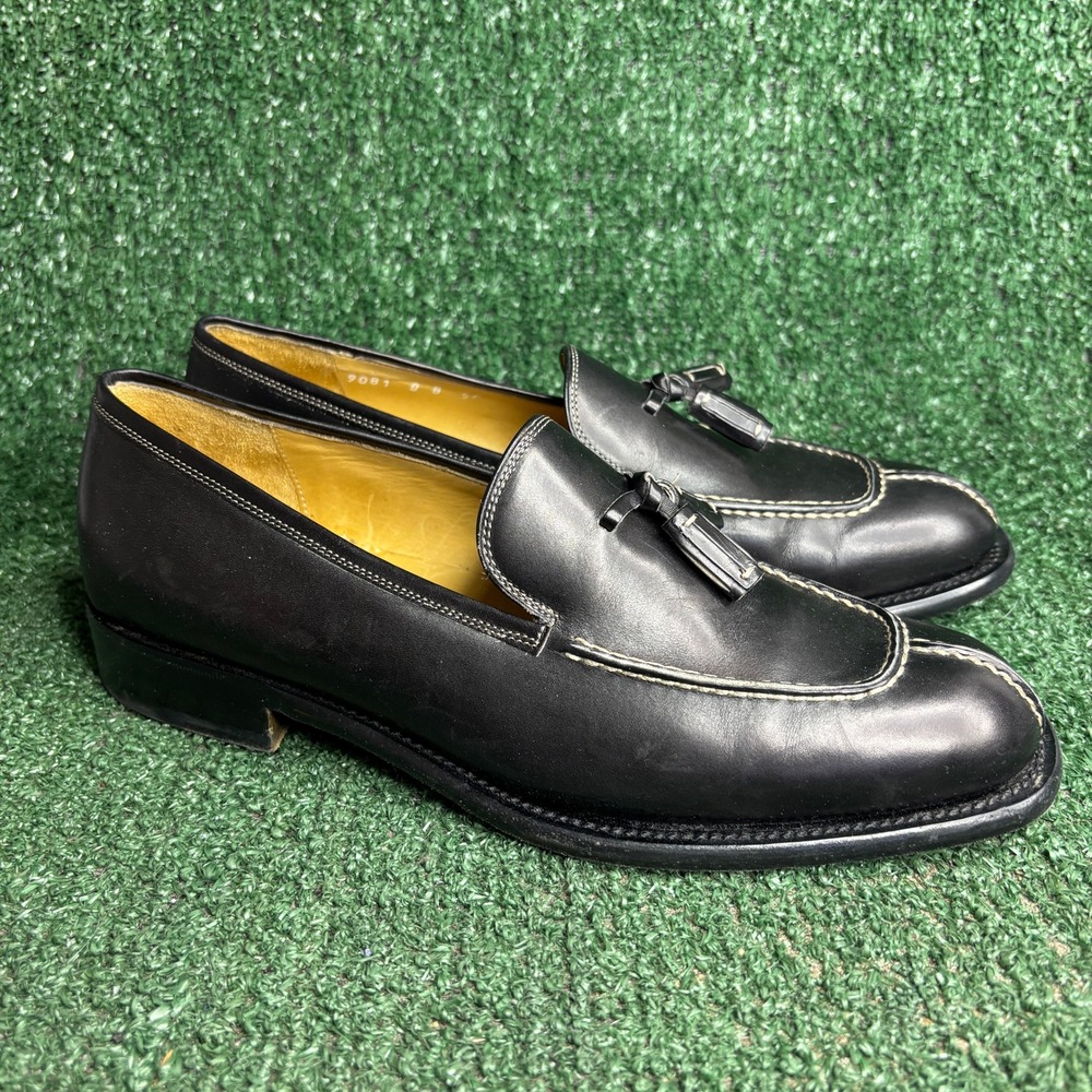 Cole Haan Black Leather Tassel Loafers - Women, Size 8B, But Run Narrow